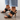 Hand-braided sandal with heel