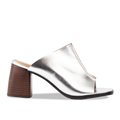 Mule with sculptural heel