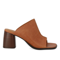 Mule with sculptural heel