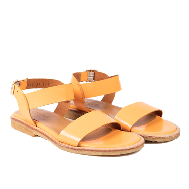 Sandal with gold buckle