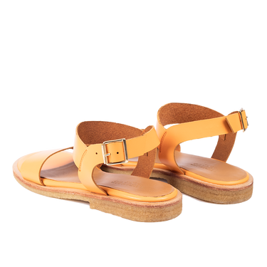 Sandal with gold buckle