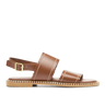 Angulus Leather sandal with wavy trim