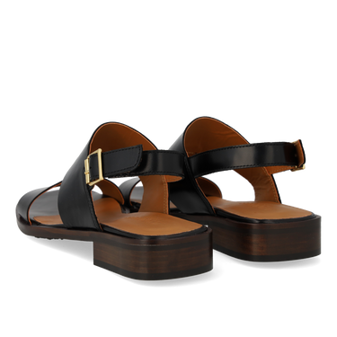 Sandal with decorative stitching detail