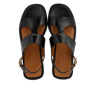 Sandal with decorative stitching detail