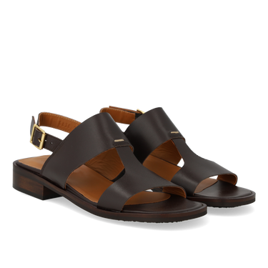 Sandal with decorative stitching detail