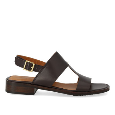 Sandal with decorative stitching detail