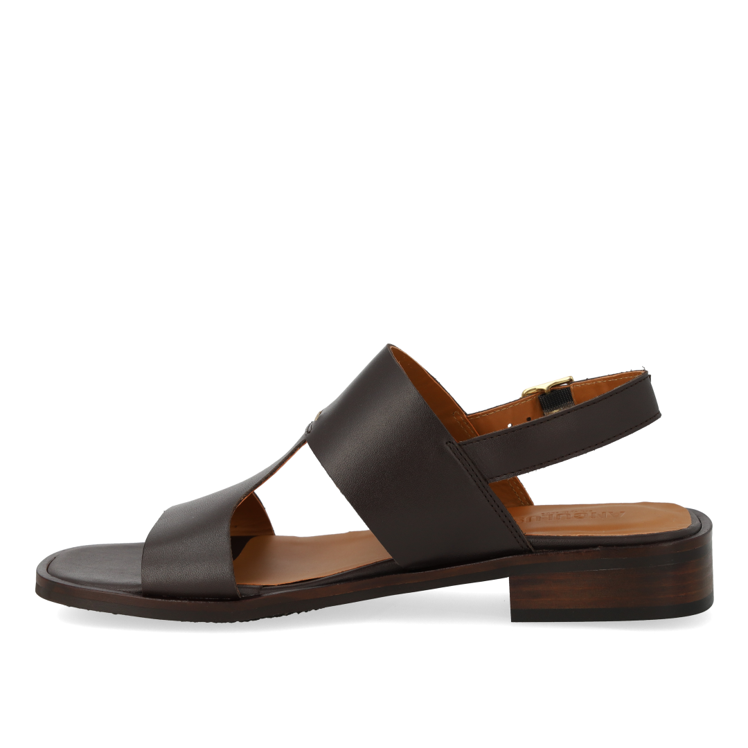 Sandal with decorative stitching detail