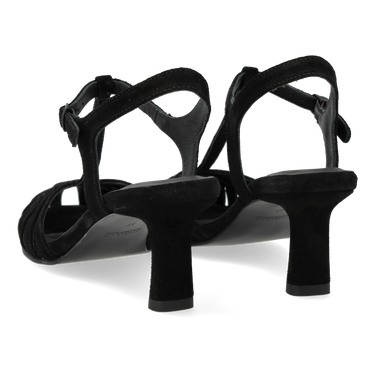 Heeled sandal with beautiful organic front detail