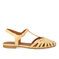 Flat sandal with beautiful organic front detail