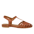 Flat sandal with beautiful organic front detail