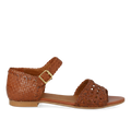 hand-braided sandal with cut-out pattern detail