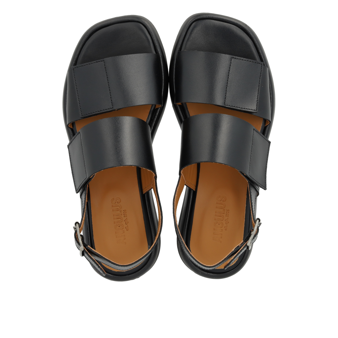 Sandal with adjustable Velcro straps