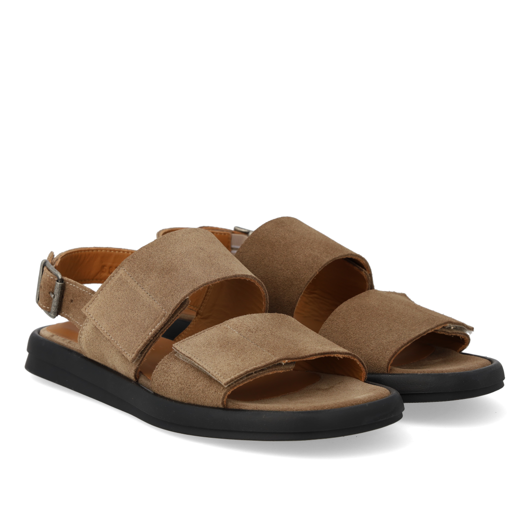 Sandal with adjustable Velcro straps