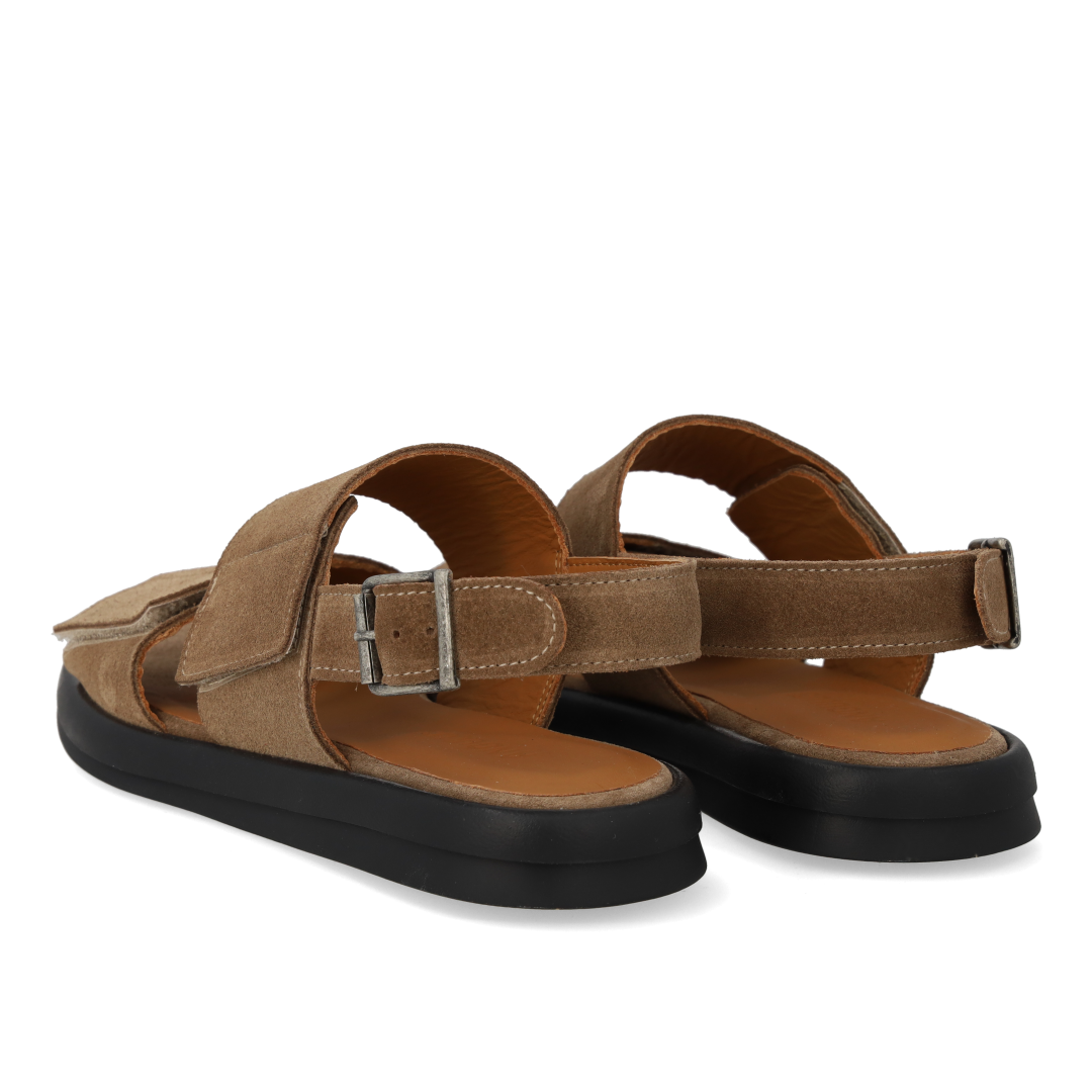 Sandal with adjustable Velcro straps