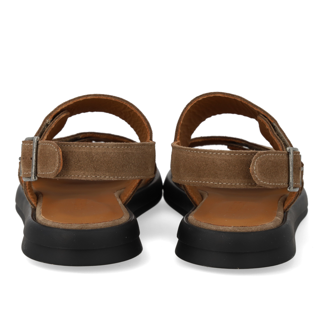 Sandal with adjustable Velcro straps
