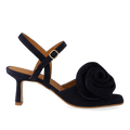 High-heeled Sandal with voluminous rose detail