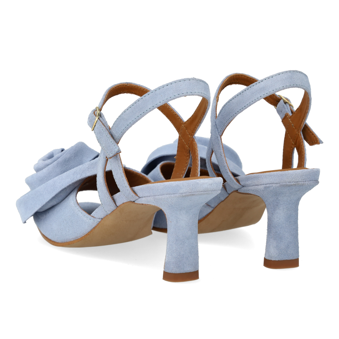 High-Heeled Sandal With Voluminous Rose Detail