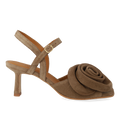 High-heeled Sandal with voluminous rose detail