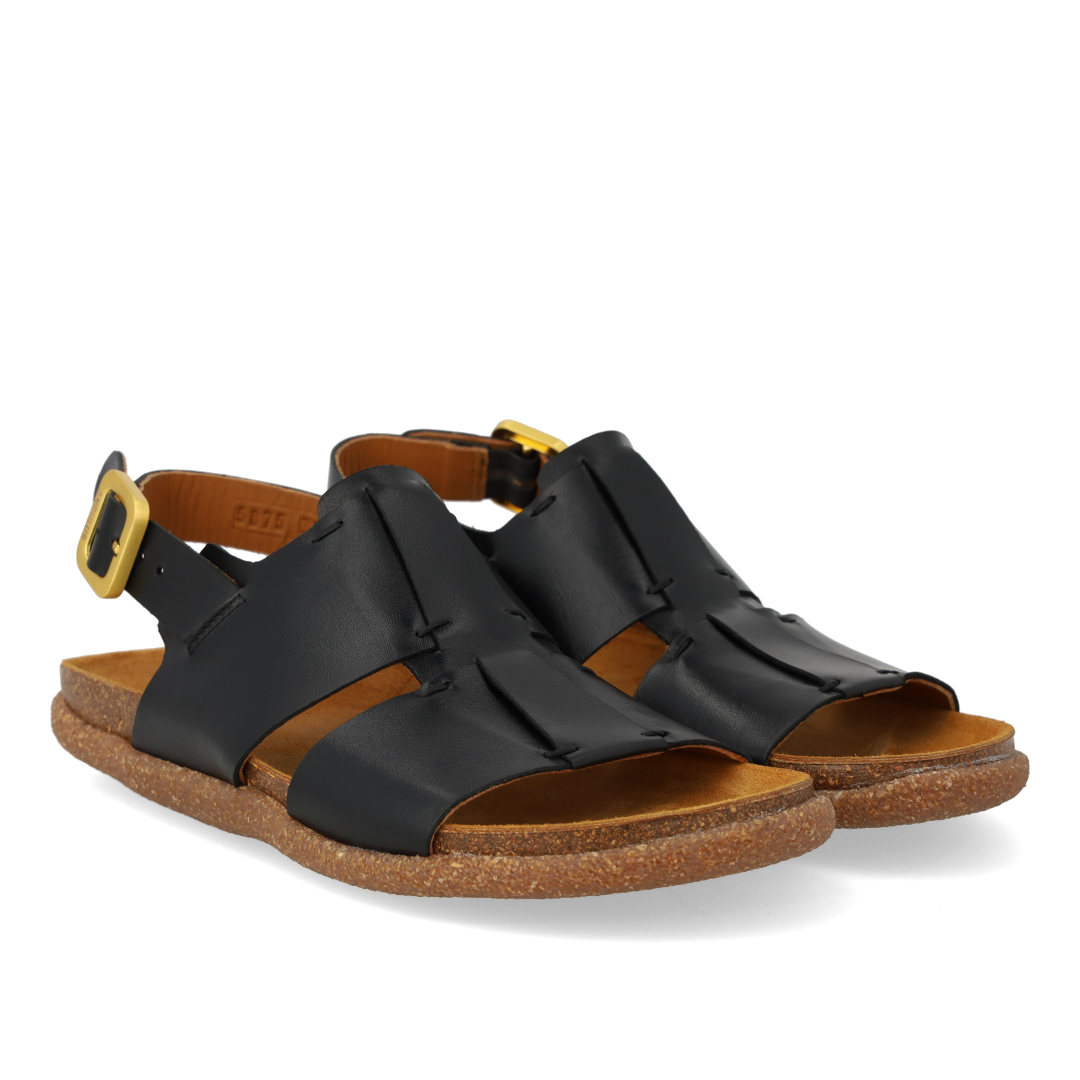 Footbed sandal with stitching details