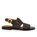 Strap sandal with stitching details