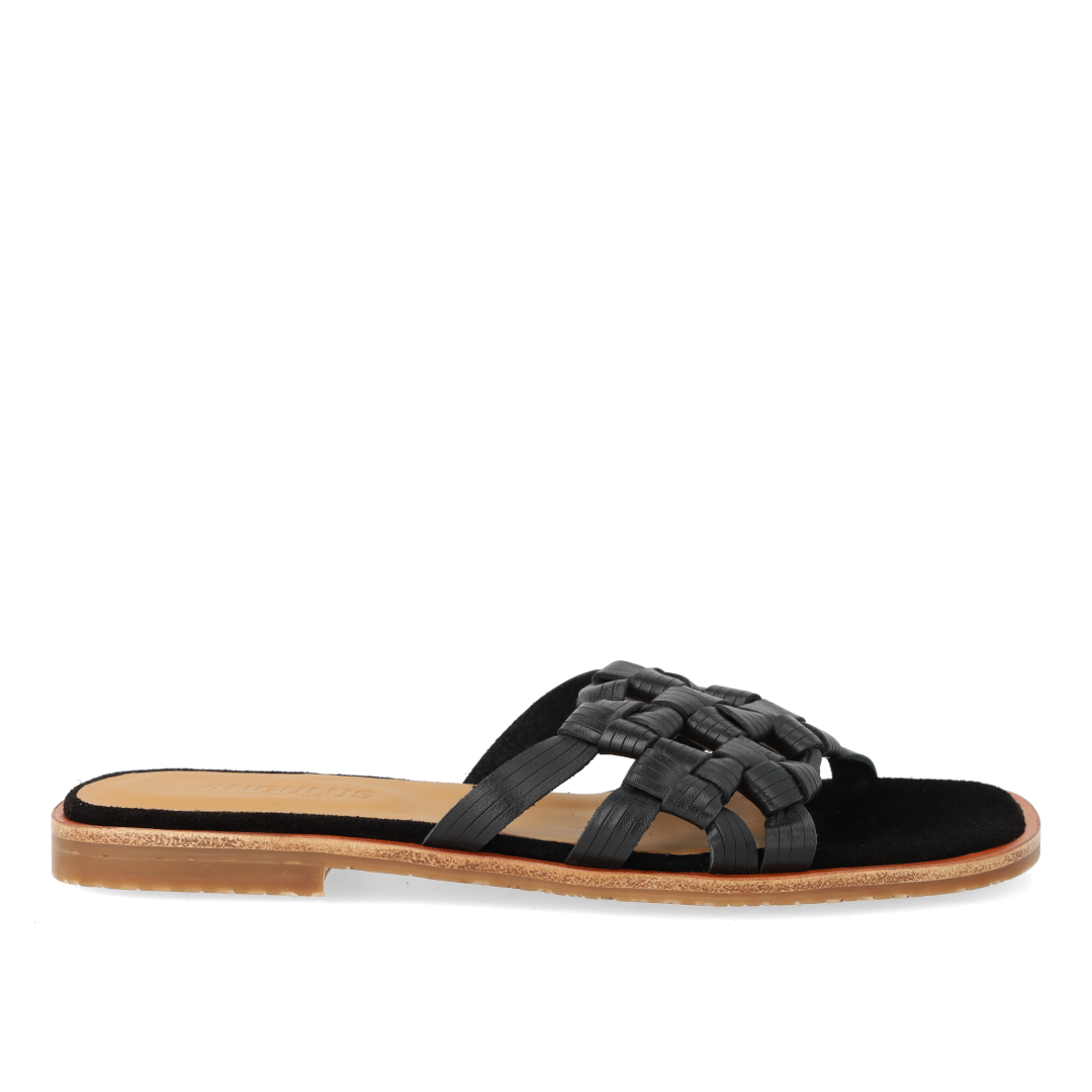 Slip-on sandal with braided detail