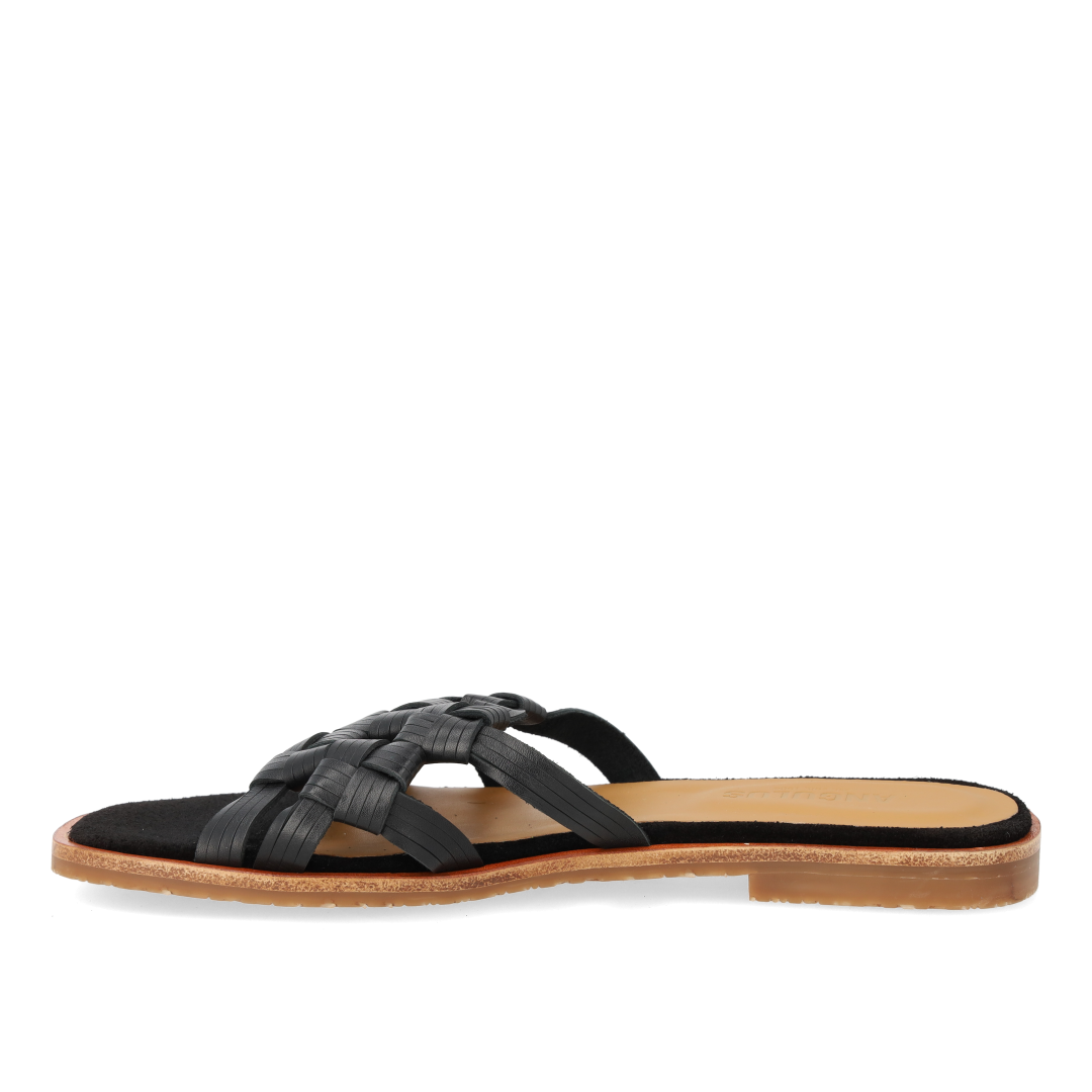 Slip-on sandal with braided detail