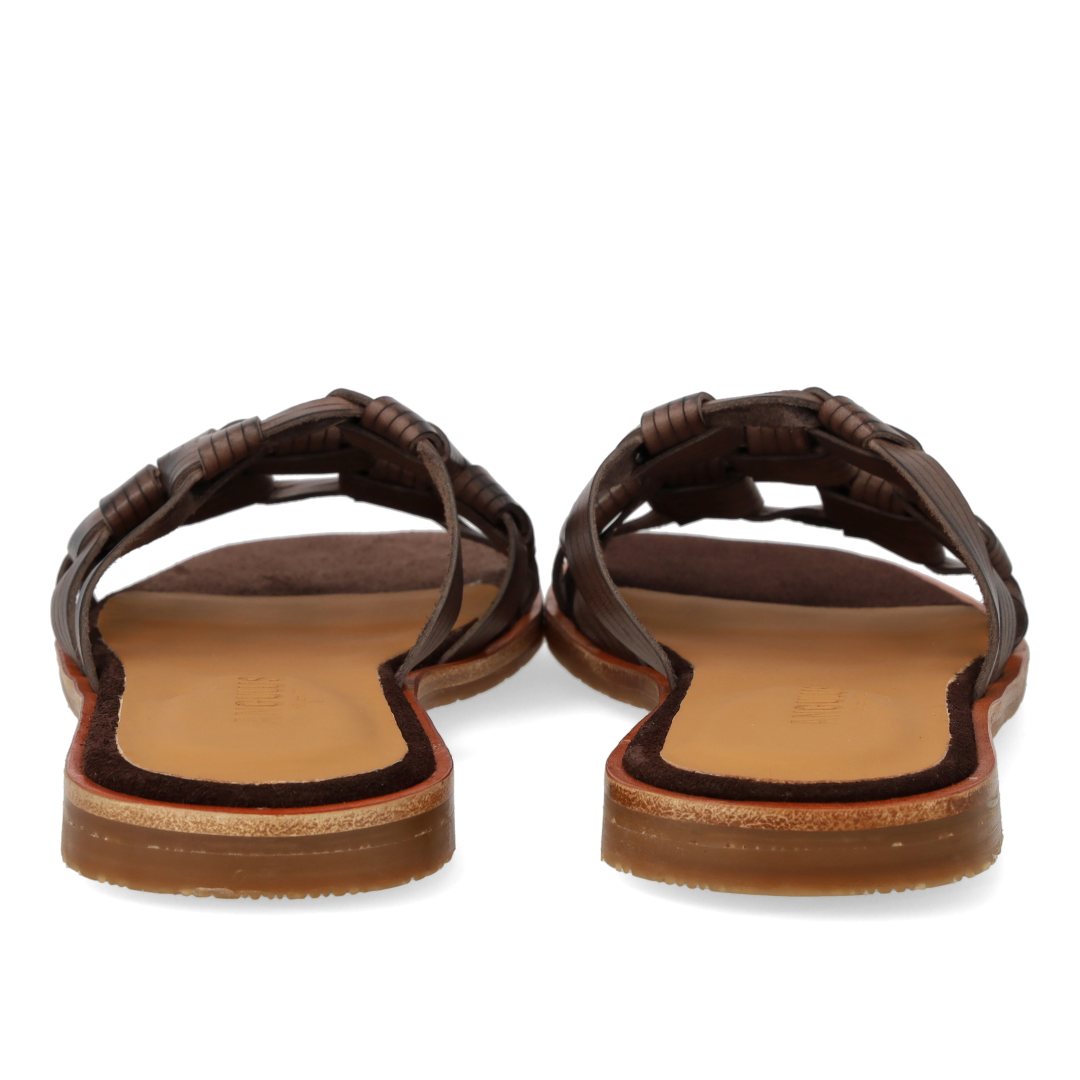 Slip-on sandal with braided detail
