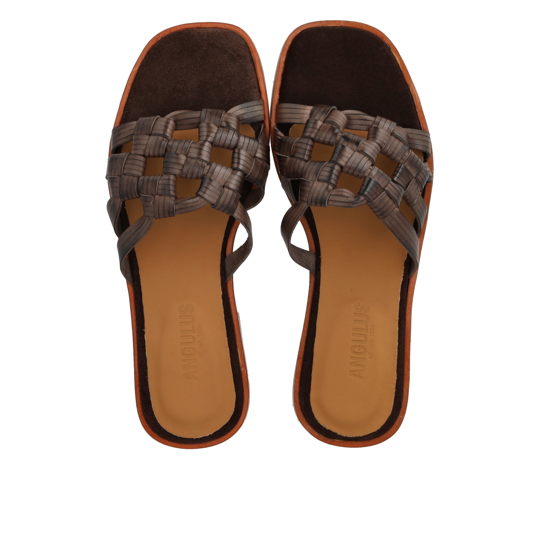 Slip-on sandal with braided detail