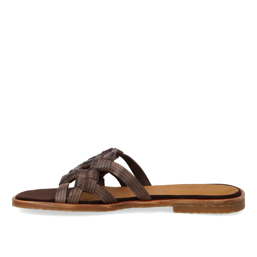 Slip-on sandal with braided detail