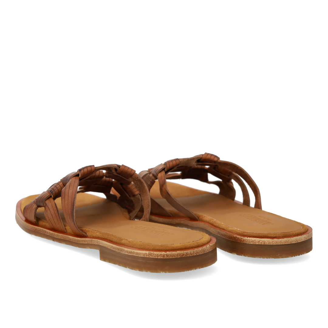 Slip-on sandal with braided detail
