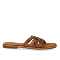 Slip-on sandal with braided detail