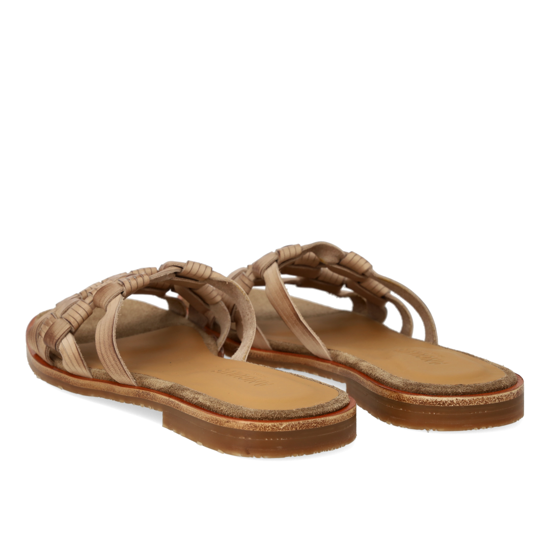 Slip-on sandal with braided detail