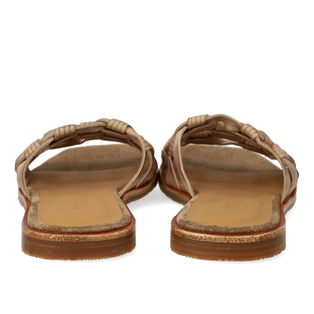 Slip-on sandal with braided detail
