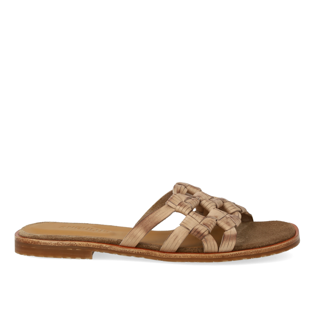 Slip-on sandal with braided detail