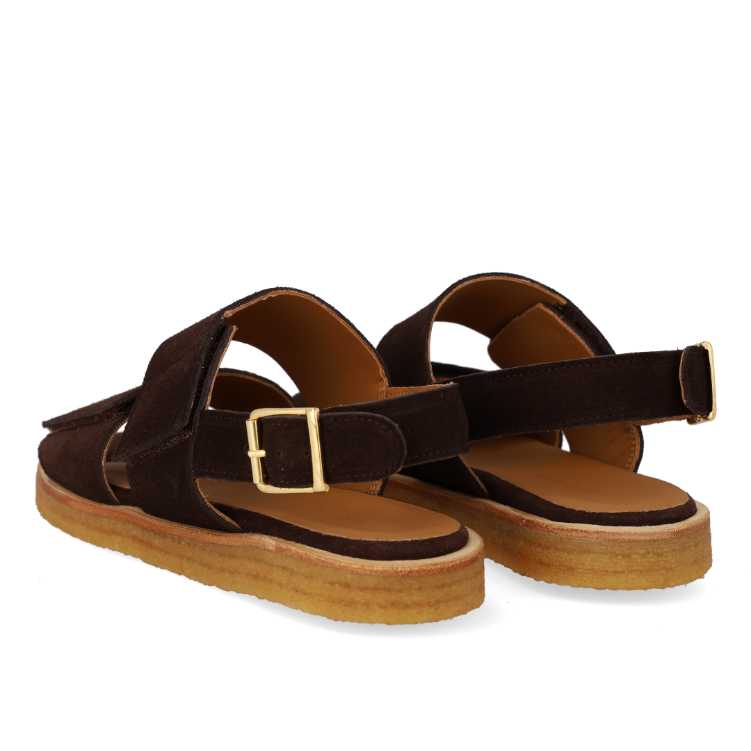 Sandal with adjustable velcro straps