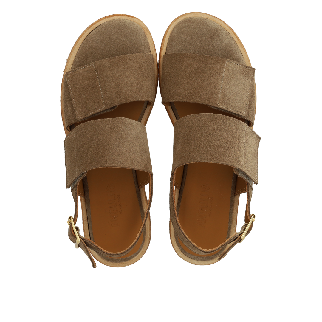 Sandal with adjustable Velcro straps