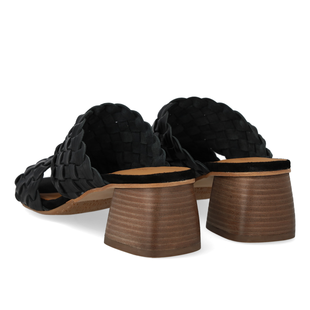 Mule with braided leather detail