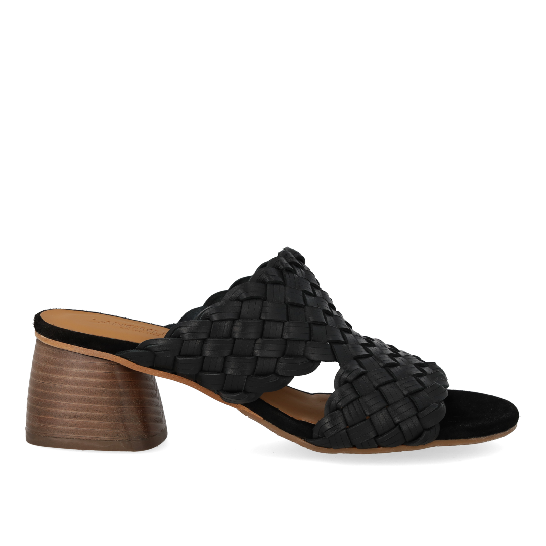 Mule with braided leather detail