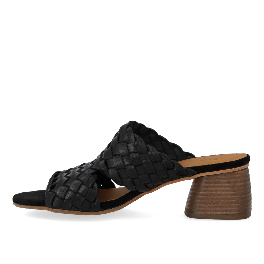 Mule with braided leather detail