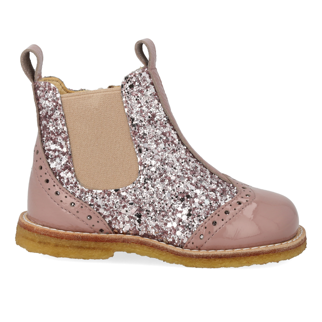 Classic Chelsea boot with sparkling glitter