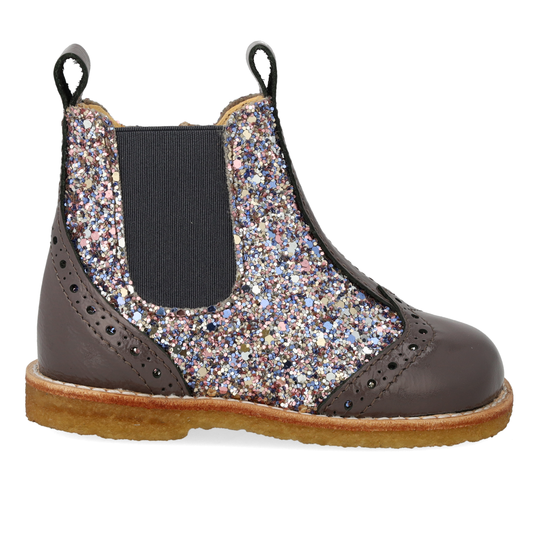 Classic Chelsea boot with sparkling glitter
