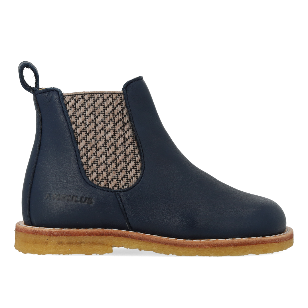 ANGULUS 6025-103 Classic chelsea boot with elastic and zipper - BLUE ...