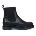 Ankle boot with elastic and track sole