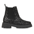 Glitter chelsea boot on track sole