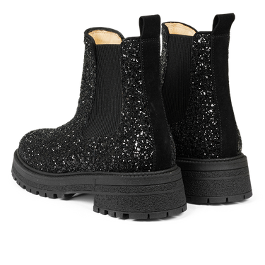 Glitter chelsea Boot on track sole