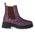 Glitter chelsea boot with track sole