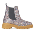 Glitter chelsea boot on track-sole