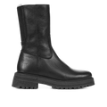 Mid-height boot with elastic and zipper