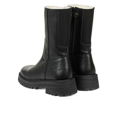 Medium high boot with elastic and zipper