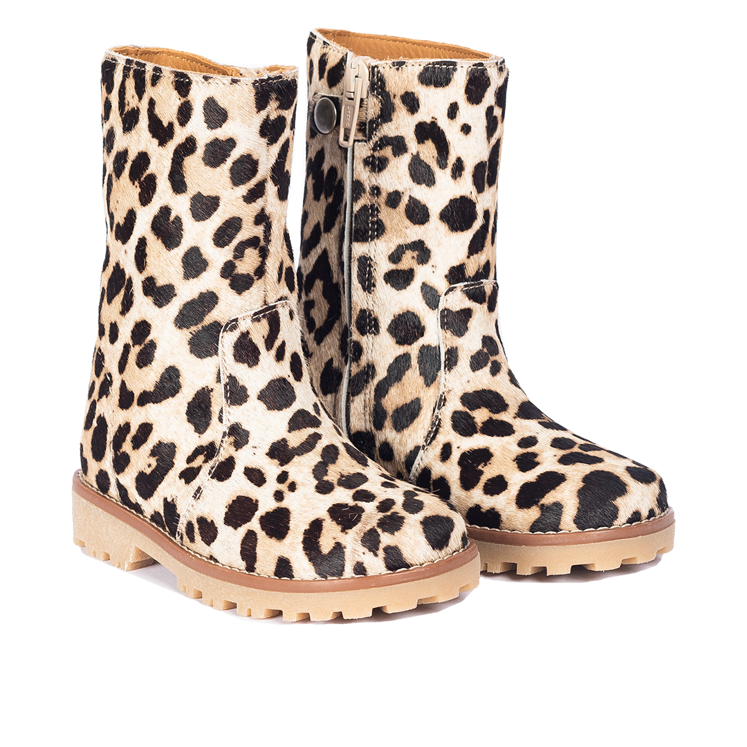 High-shaft boot in pony hair